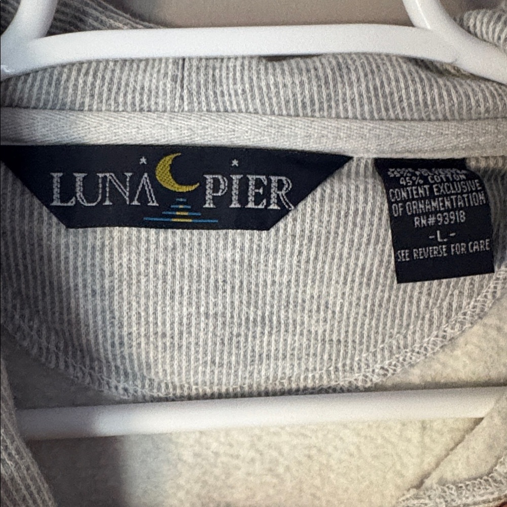 VINTAGE LUNA PIER Women’s Grey Thick Clemson University Hoodie - Picture 3 of 7